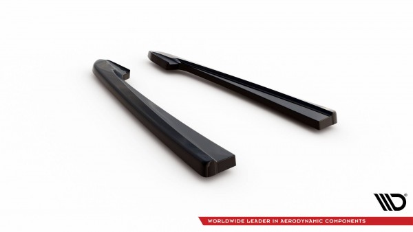 Heck Ansatz Flaps Diffusor V.2 für Audi RS7 C7 Facelift schwarz Hochglanz