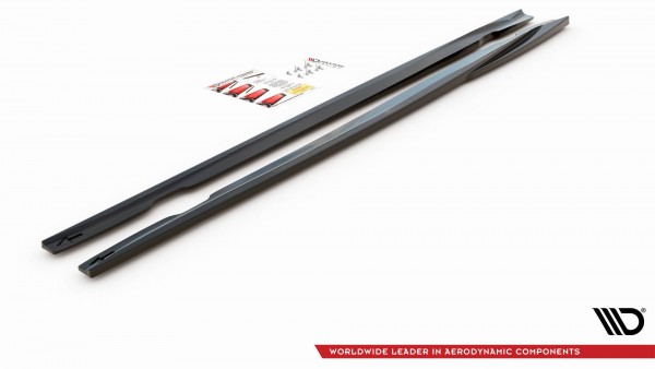 Seitenschweller Ansatz für Opel Insignia Mk. 1 OPC Facelift schwarz Hochglanz