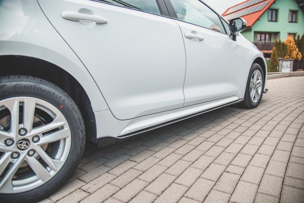 Seitenschweller Ansatz für Toyota Corolla XII Touring Sports schwarz Hochglanz