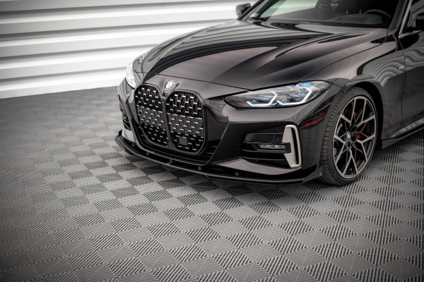 Street Pro Front Ansatz für +Flaps für BMW 4er M-Paket G22 schwarz Hochglanz