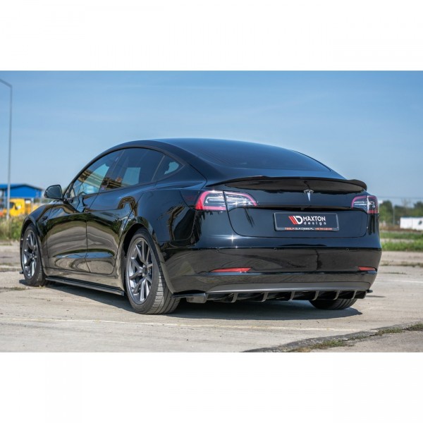 Spoiler CAP passend für Tesla Model 3 schwarz Hochglanz