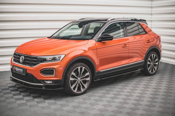 Seitenschweller Ansatz für Volkswagen T-Roc Mk1 schwarz Hochglanz