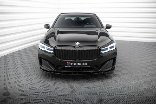 Front Ansatz V.1 für BMW 7 G11 Facelift schwarz Hochglanz