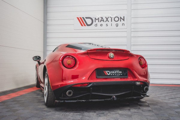 Mittlerer Diffusor Heck Ansatz für Alfa Romeo 4C schwarz Hochglanz