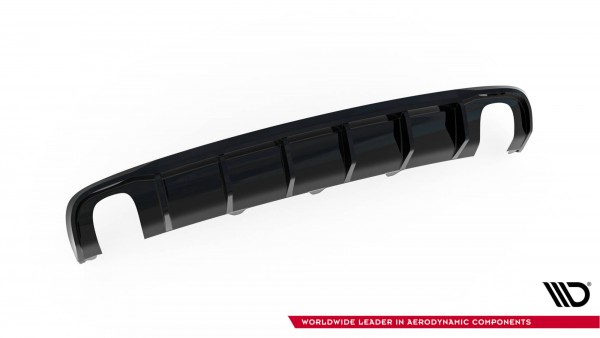 Diffusor Heck Ansatz für Audi A4 B8 Facelift (Version mit Einzelauspuff auf beiden Seiten)