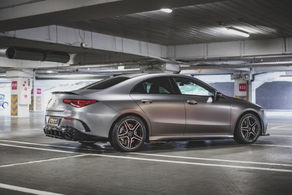 Diffusor Heck Ansatz für Mercedes-AMG CLA 35 Aero / 45 Aero C118 schwarz Hochglanz