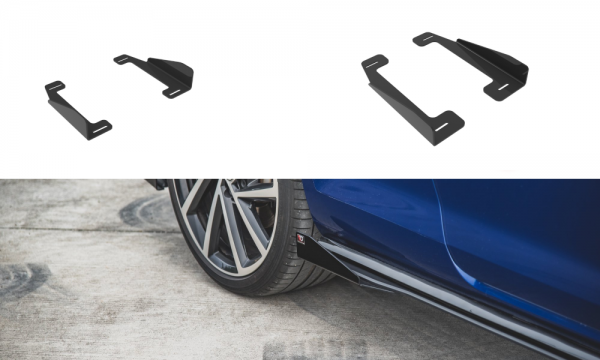 Side Flaps Volkswagen Golf 7 R / R-Line Facelift schwarz Hochglanz