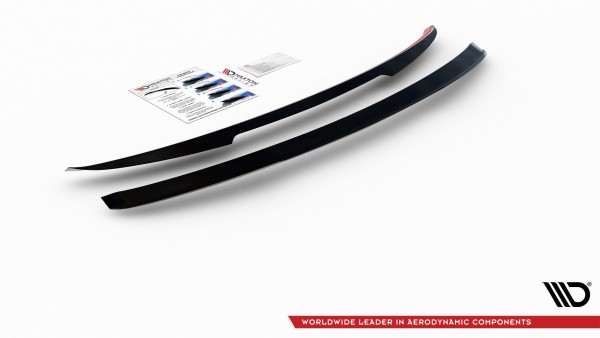 Spoiler CAP für Audi A6 Avant / A6 Allroad / A6 S-Line Avant / S6 Avant C8 schwarz Hochglanz