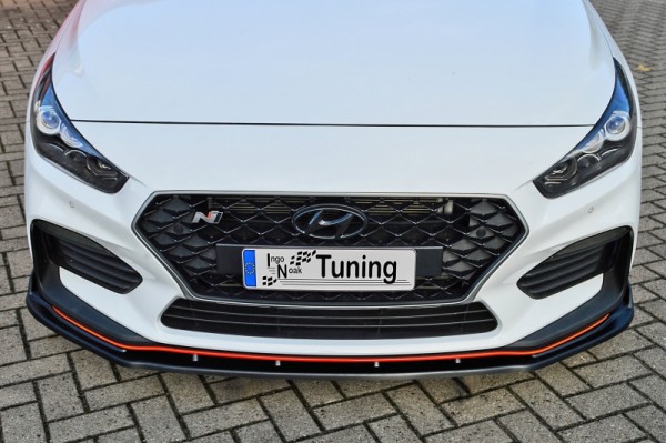 CUP Frontspoilerlippe aus ABS, mit Flaps hochglanz schwarz Hyundai i30N + N-Performance ( PDE) ab Bj