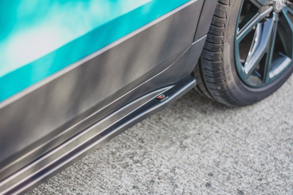 Seitenschweller Ansatz für Volkswagen T-Cross schwarz Hochglanz