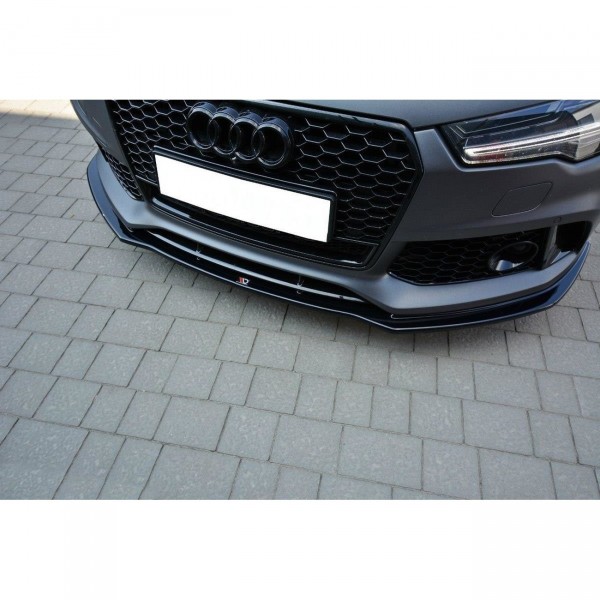 Front Ansatz passend für V.1 Audi RS7 Facelift schwarz Hochglanz