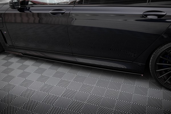 Seitenschweller Ansatz für V.2 für BMW 7 Lang M-Paket G12 schwarz Hochglanz