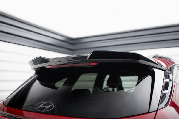 Spoiler CAP für 3D Hyundai Tucson N-Line Mk4 schwarz Hochglanz