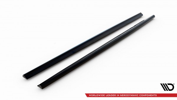 Seitenschweller Ansatz für Volkswagen Polo GTI Mk6 Facelift schwarz Hochglanz