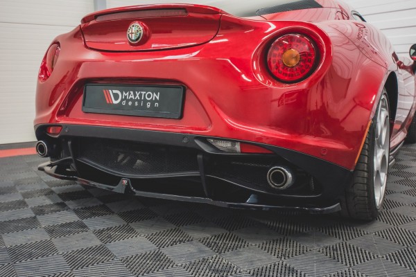 Mittlerer Diffusor Heck Ansatz für Alfa Romeo 4C schwarz Hochglanz