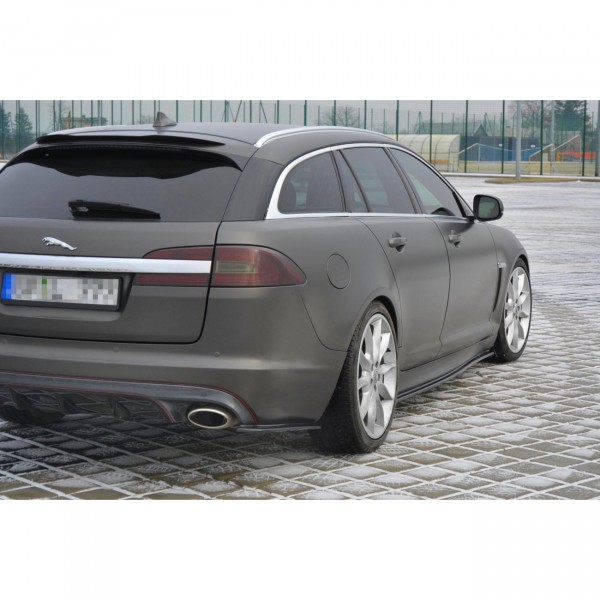 Spoiler CAP für JAGUAR XF X250 SPORTBRAKE schwarz Hochglanz