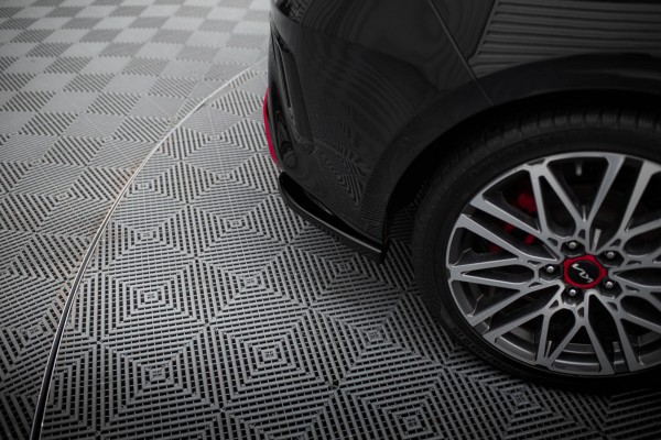 Heck Ansatz Flaps Diffusor für Kia Ceed GT Mk3 Facelift schwarz Hochglanz