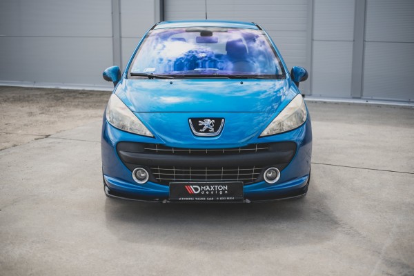 Front Ansatz für Peugeot 207 Sport schwarz Hochglanz