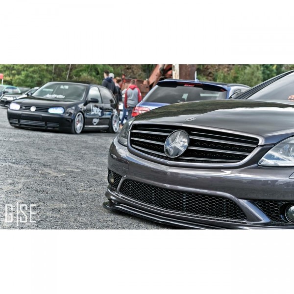 Front Ansatz für MERCEDES CL 500 C216 AMGLINE schwarz Hochglanz