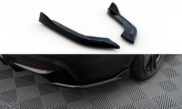 Heck Ansatz Flaps Diffusor V.1 für BMW 4er Gran Coupe M-Paket F36 schwarz Hochglanz