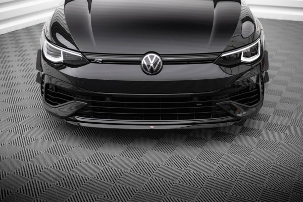 Front Ansatz V.7 für Volkswagen Golf R Mk8 schwarz Hochglanz
