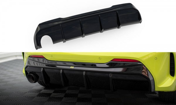 Diffusor Heck Ansatz V.3 für BMW 1er F40 M-Paket (Ausführung mit einseitigem Doppelauspuffendrohr)