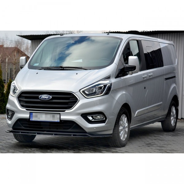 Seitenschweller Ansatz passend für FORD TRANSIT CUSTOM MK.1 FL 2018 schwarz Hochglanz