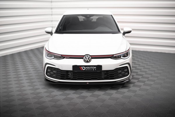 Front Ansatz V.7 für Volkswagen Golf GTI / GTE / GTD / R-Line Mk8 schwarz Hochglanz