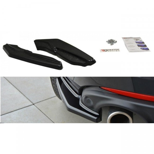 Heck Ansatz Flaps Diffusor für Renault Laguna mk 3 Coupe schwarz Hochglanz