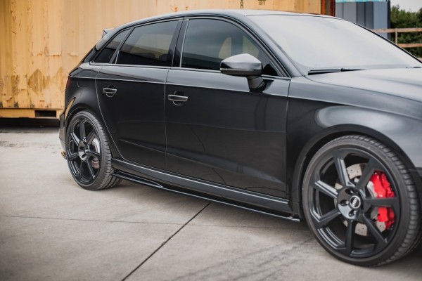 Seitenschweller Ansatz für V.2 für Audi RS3 8V Sportback Facelift schwarz Hochglanz
