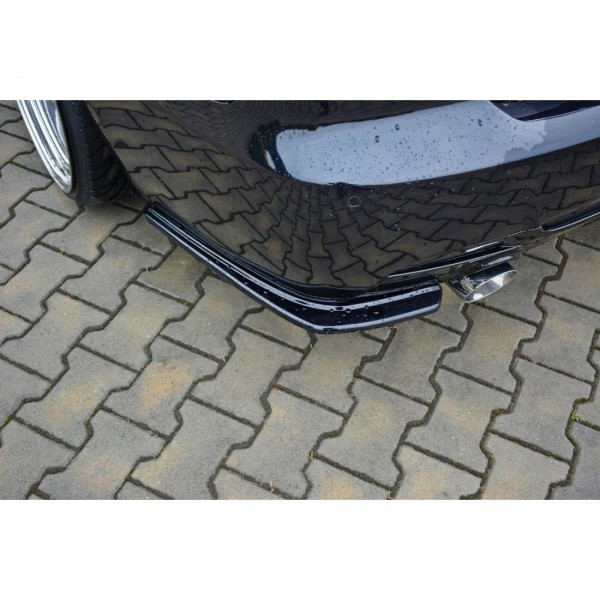 Heck Ansatz Flaps Diffusor für BMW 3er E92 M Paket FACELIFT schwarz Hochglanz