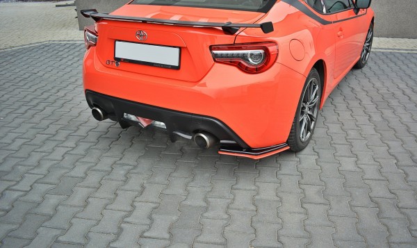 Heck Ansatz Flaps Diffusor V.2 für TOYOTA GT86 FACELIFT schwarz Hochglanz