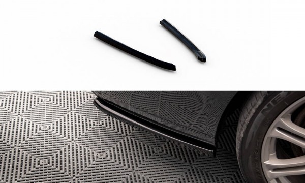 Heck Ansatz Flaps Diffusor V.2 für Audi A6 Avant C7 schwarz Hochglanz