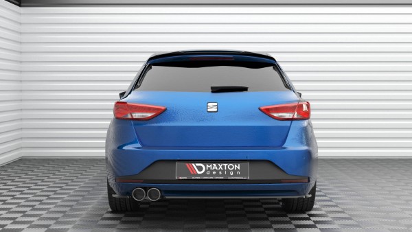 Heck Ansatz Flaps Diffusor V.3 für Seat Leon FR Sportstourer Mk3 schwarz Hochglanz