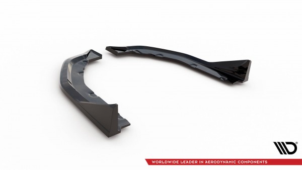 Heck Ansatz Flaps Diffusor V.3 für CSL Look BMW M3 Limousine / Touring G80 / G81 schwarz Hochglanz