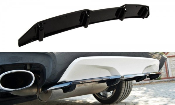 Mittlerer Diffusor Heck Ansatz für BMW X4 M Paket DTM LOOK schwarz Hochglanz
