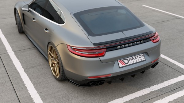 Diffusor Heck Ansatz für Porsche Panamera GTS 971 schwarz Hochglanz