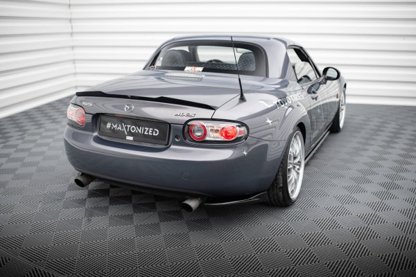 Heck Ansatz Flaps Diffusor für Mazda MX5 NC (Mk3) schwarz Hochglanz
