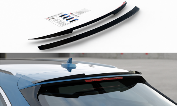 Spoiler CAP für Audi A6 Avant / A6 Allroad / A6 S-Line Avant / S6 Avant C8 schwarz Hochglanz
