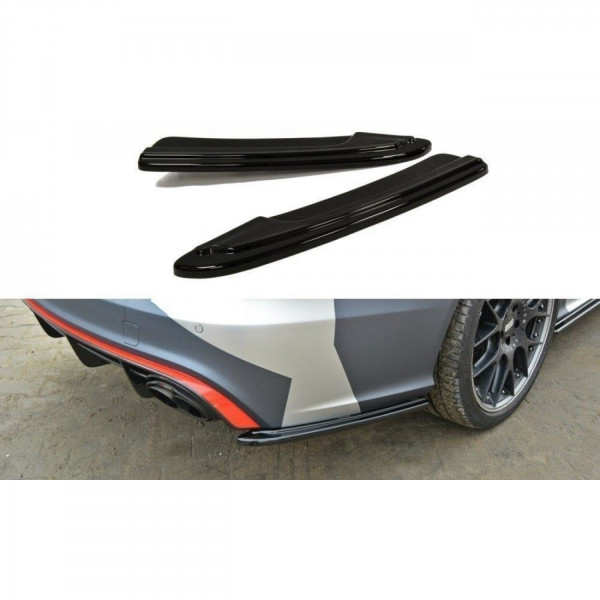 Heck Ansatz Flaps Diffusor für Audi RS6 C7 / C7 FL schwarz Hochglanz