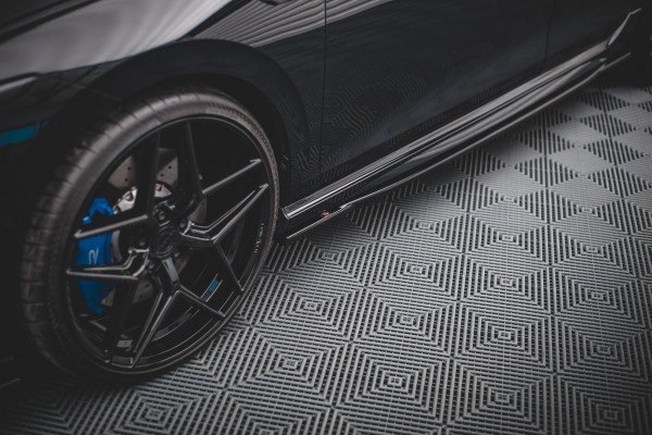 Seitenschweller Ansatz für V.1 für Volkswagen Golf R Mk8 schwarz Hochglanz
