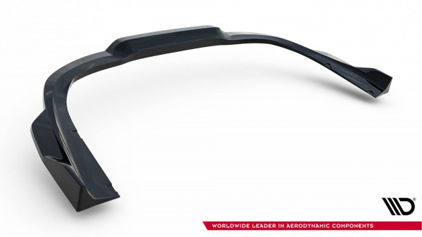 Hinten Splitter (mit einem vertikalem balken) für Porsche 911 Turbo S Sport Package 992 schwarz Hoch