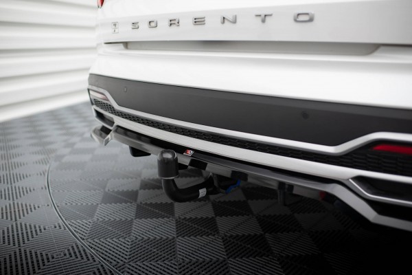 Hinten Splitter (mit einem vertikalem balken) für Kia Sorento Mk4 schwarz Hochglanz