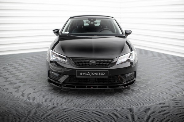 Front Ansatz V.1 für Seat Leon Mk3 Facelift schwarz Hochglanz