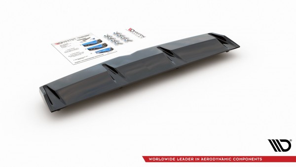 Mittlerer Diffusor Heck Ansatz DTM Look für Hyundai I30 N Mk3 Fastback schwarz Hochglanz