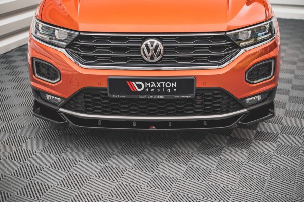 Front Ansatz V.1 für Volkswagen T-Roc Mk1 schwarz Hochglanz