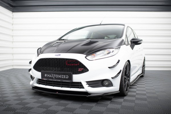 Motorhauben Luftschlitze für Ford Fiesta ST Mk7 Facelift schwarz Hochglanz