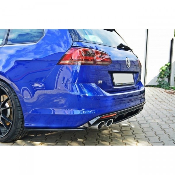 Heck Ansatz Flaps Diffusor für VW Golf 7 R Variant schwarz Hochglanz