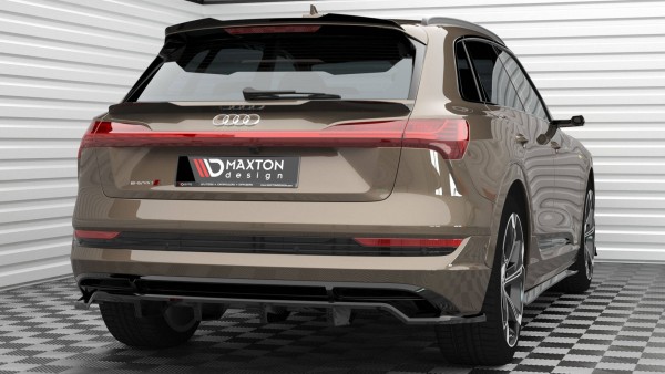 Niedriger Spoiler CAP für Audi e-tron schwarz Hochglanz