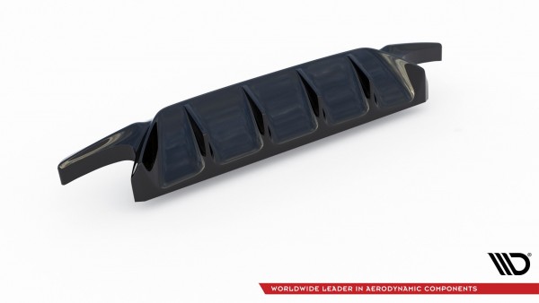 Diffusor Heck Ansatz V.2 für Ford Focus ST Mk4 schwarz Hochglanz